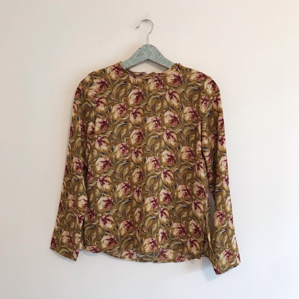 Philosophy | Yellow Floral Long Sleeve Blouse